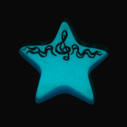 Collar Estrella Música Azul Brillando