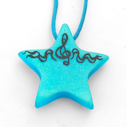 Collar Estrella Música Azul