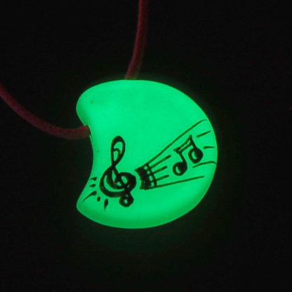 Collar Luna Música Verde Brillando