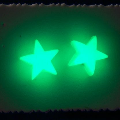 Pendientes Estrellas Verde Brillando